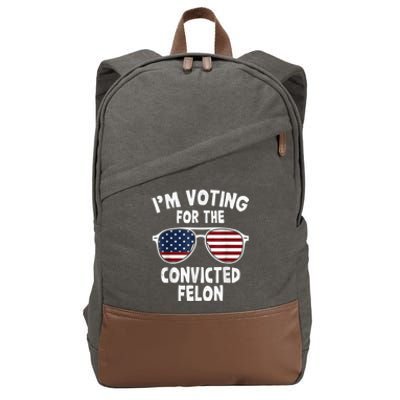 I Am Voting For A Convicted Felon Trump 2024 Cotton Canvas Backpack