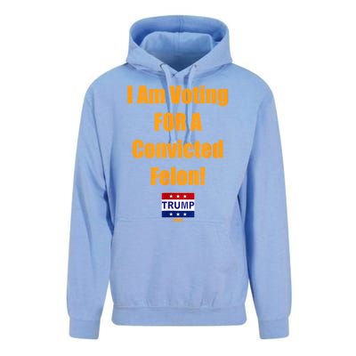 I Am Voting For A Convicted Felon Trump 2024 Unisex Surf Hoodie