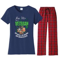 IM A Veteran Or Irish Or Drunk Or Whatever Patricks Women's Flannel Pajama Set