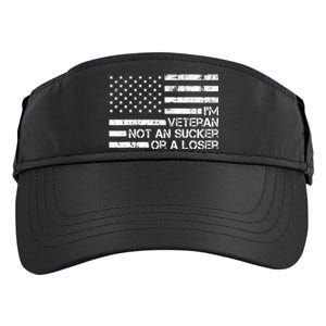 IM A Veteran Not A Sucker Or A Loser Patriotic Quotes Adult Drive Performance Visor