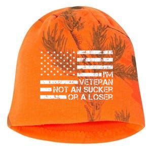 IM A Veteran Not A Sucker Or A Loser Patriotic Quotes Kati - Camo Knit Beanie