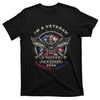 IM A Veteran Not A Sucker Or Loser Flag Harris Walz 2024 T-Shirt