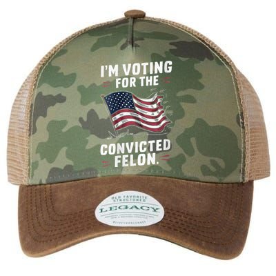 I Am Voting For A Convicted Felon Trump 2024 Legacy Tie Dye Trucker Hat