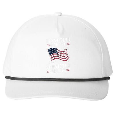 I Am Voting For A Convicted Felon Trump 2024 Snapback Five-Panel Rope Hat