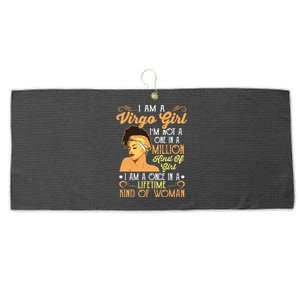 Im A Virgo Girl Black Women Shirts Virgo Girl Large Microfiber Waffle Golf Towel