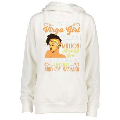 Im A Virgo Girl Black Women Shirts Virgo Girl Womens Funnel Neck Pullover Hood