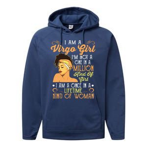 Im A Virgo Girl Black Women Shirts Virgo Girl Performance Fleece Hoodie