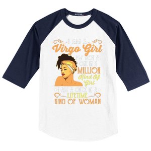 Im A Virgo Girl Black Women Shirts Virgo Girl Baseball Sleeve Shirt