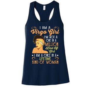 Im A Virgo Girl Black Women Shirts Virgo Girl Women's Racerback Tank