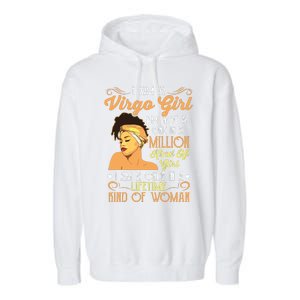 Im A Virgo Girl Black Women Shirts Virgo Girl Garment-Dyed Fleece Hoodie