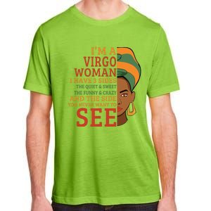 Im A Virgo Woman I Have 3 Sides Funny Adult ChromaSoft Performance T-Shirt