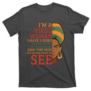 Im A Virgo Woman I Have 3 Sides Funny T-Shirt