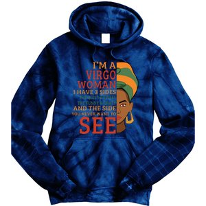 Im A Virgo Woman I Have 3 Sides Funny Tie Dye Hoodie