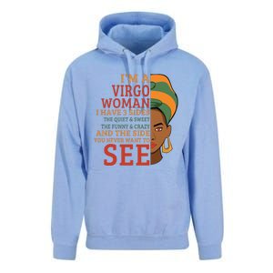 Im A Virgo Woman I Have 3 Sides Funny Unisex Surf Hoodie