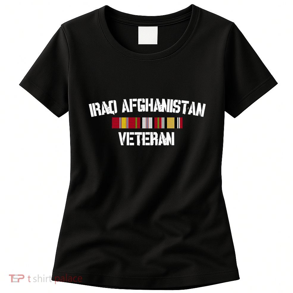 Iraq Afghanistan Veteran Pride Service Ribbon Women's T-Shirt