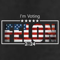 I Am Voting Felon 2024 Trump Usa Flag Cool Comfort Performance Bucket Hat