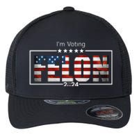 I Am Voting Felon 2024 Trump Usa Flag Flexfit Unipanel Trucker Cap