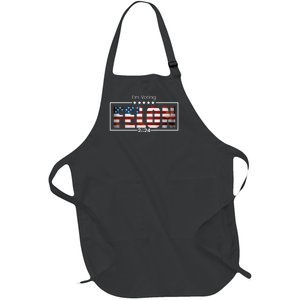 I Am Voting Felon 2024 Trump Usa Flag Full-Length Apron With Pockets