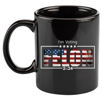 I Am Voting Felon 2024 Trump Usa Flag 11oz C Handle Ceramic Mug
