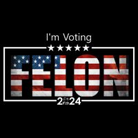 I Am Voting Felon 2024 Trump Usa Flag Cooling Performance Long Sleeve Crew
