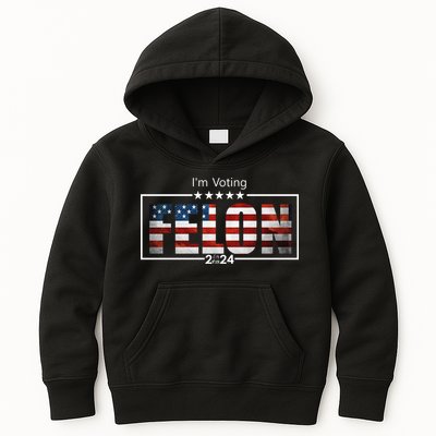I Am Voting Felon 2024 Trump Usa Flag Kids Hoodie