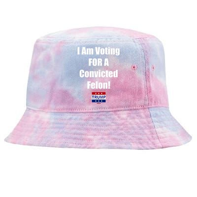 I Am Voting For A Convicted Felon Trump 2024 Tie-Dyed Bucket Hat