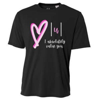 I absolutely value you Math Teacher Valentine's Day Cooling Performance Crew T-Shirt