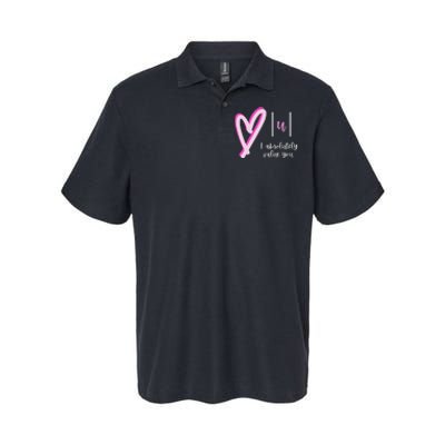 I absolutely value you Math Teacher Valentine's Day Softstyle Adult Sport Polo