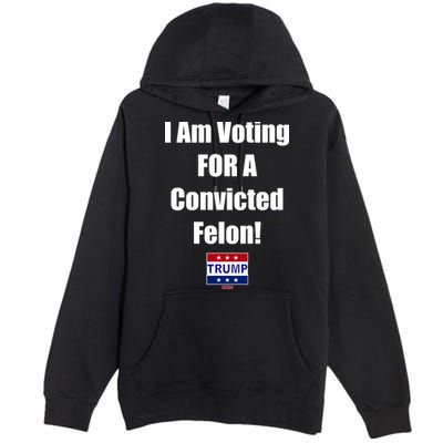I Am Voting For A Convicted Felon Trump 2024 Premium Pullover Hoodie