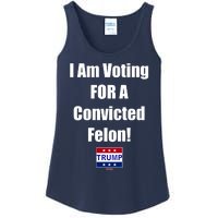 I Am Voting For A Convicted Felon Trump 2024 Ladies Essential Tank