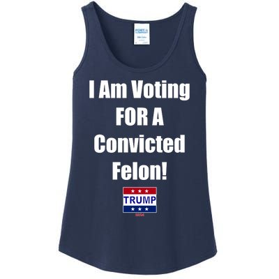 I Am Voting For A Convicted Felon Trump 2024 Ladies Essential Tank