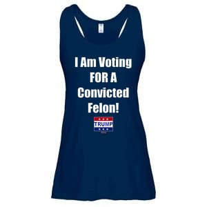 I Am Voting For A Convicted Felon Trump 2024 Ladies Essential Flowy Tank