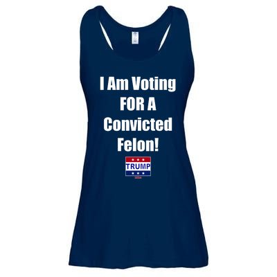 I Am Voting For A Convicted Felon Trump 2024 Ladies Essential Flowy Tank