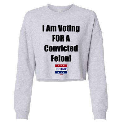 I Am Voting For A Convicted Felon Trump 2024 Cropped Pullover Crew