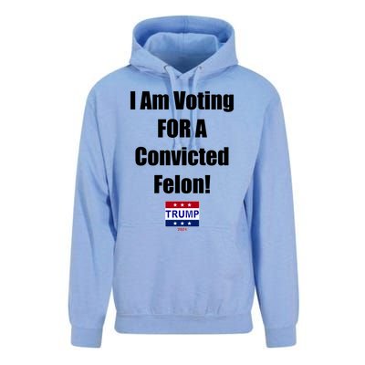 I Am Voting For A Convicted Felon Trump 2024 Unisex Surf Hoodie