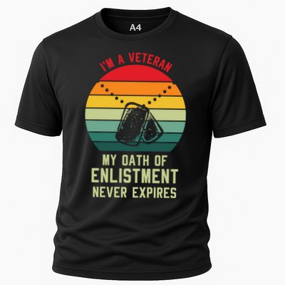 I'm A Veteran My Oath Of Enlistment Never Expires Vintage Retro Performance Shirt