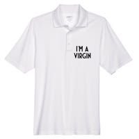 Im A Virgin I Funny White Lie Party Men's Origin Performance Pique Polo