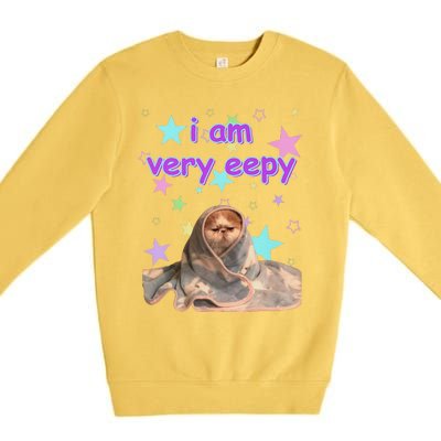 I Am Very Eepy Funny Cat Blanket Premium Crewneck Sweatshirt