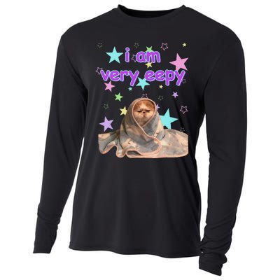 I Am Very Eepy Funny Cat Blanket Cooling Performance Long Sleeve Crew