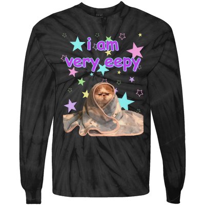 I Am Very Eepy Funny Cat Blanket Tie-Dye Long Sleeve Shirt