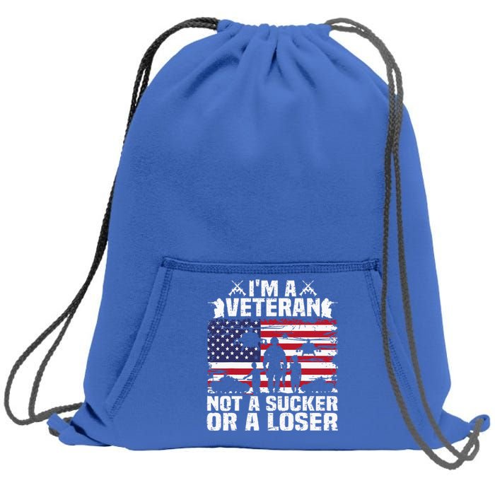 IM A Veteran Not A Sucker Or A Loser Sweatshirt Cinch Pack Bag