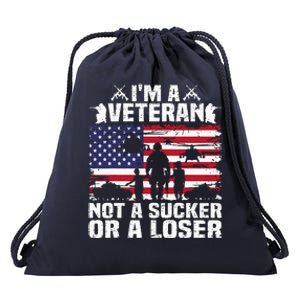 IM A Veteran Not A Sucker Or A Loser Drawstring Bag