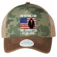 I Am Voting Convicted Felon 2024 Legacy Tie Dye Trucker Hat