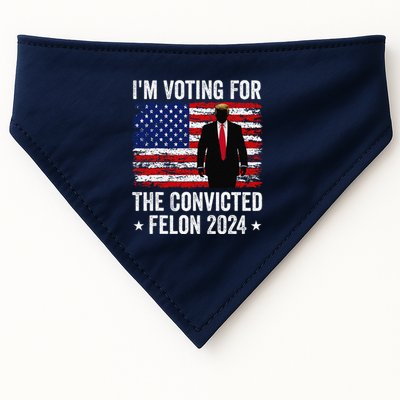I Am Voting Convicted Felon 2024 USA-Made Doggie Bandana
