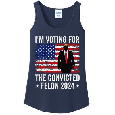 I Am Voting Convicted Felon 2024 Ladies Essential Tank