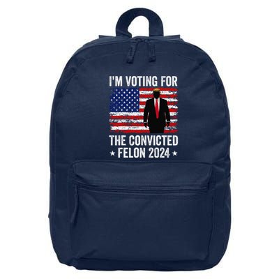 I Am Voting Convicted Felon 2024 16 in Basic Backpack