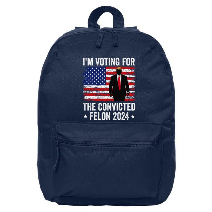 I Am Voting Convicted Felon 2024 16 in Basic Backpack