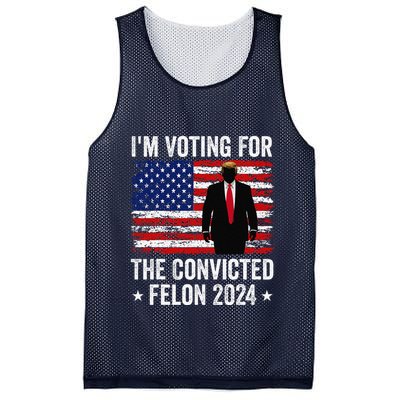 I Am Voting Convicted Felon 2024 Mesh Reversible Basketball Jersey Tank