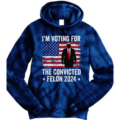 I Am Voting Convicted Felon 2024 Tie Dye Hoodie