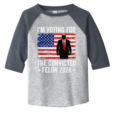 I Am Voting Convicted Felon 2024 Toddler Fine Jersey T-Shirt
